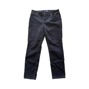 Talbots Black Signature Corduroy Straight Leg Pants Women’s 12